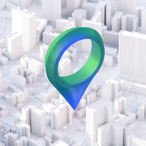 Geo-Plus software showing coordinates